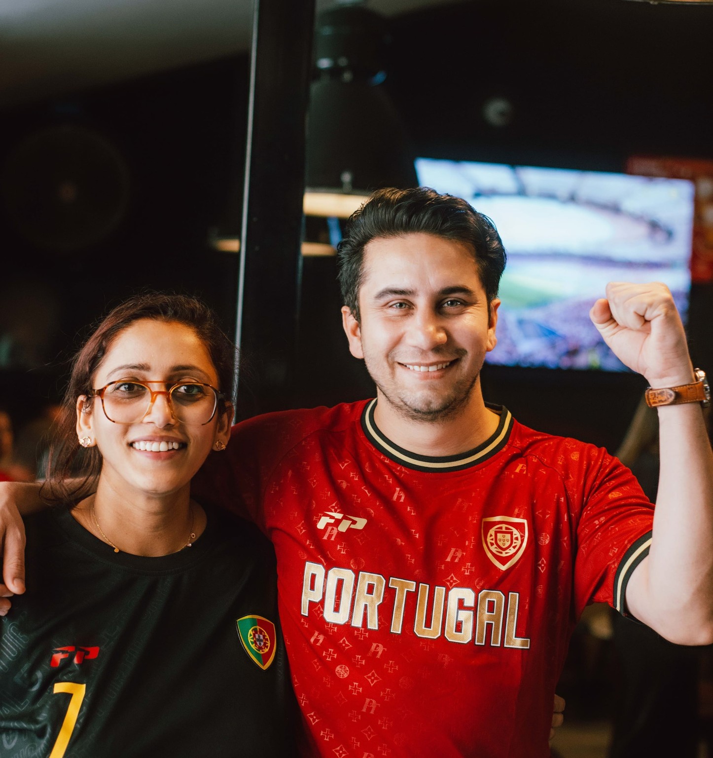 Portugal supporters together at The Spot Lisboa